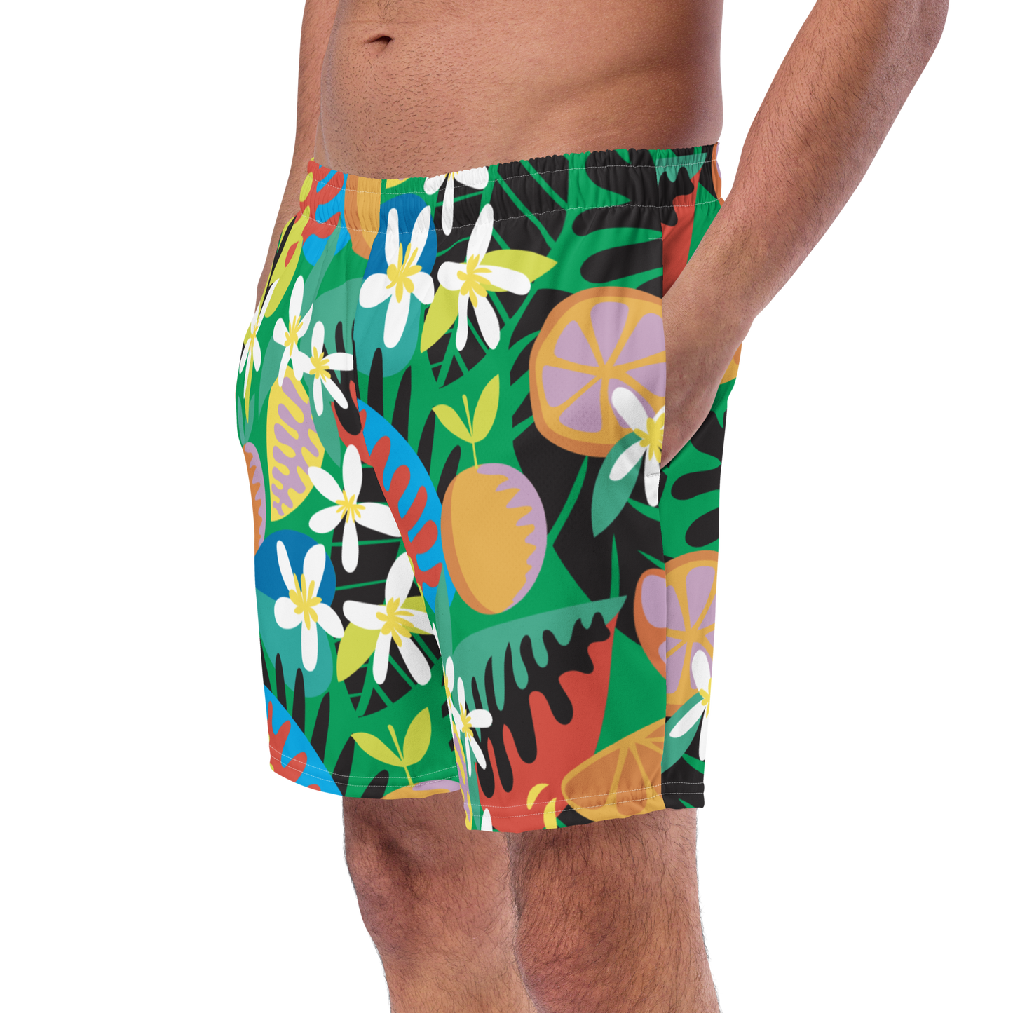 Orange Blossom Jam Swim Trunks